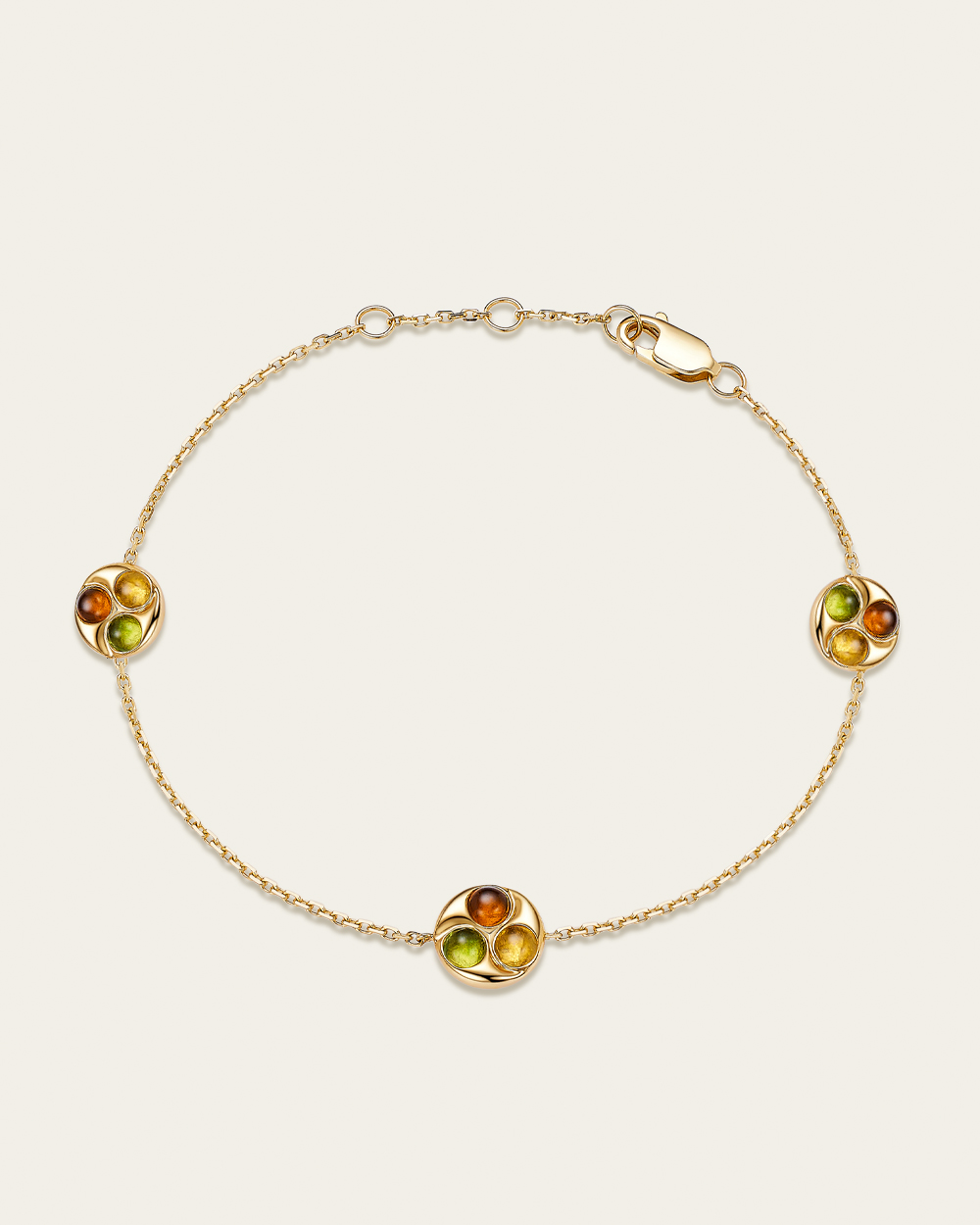 18K GOLD FIVE ELEMENTS BRACELET (TRINITY) - kifinejewelry.com