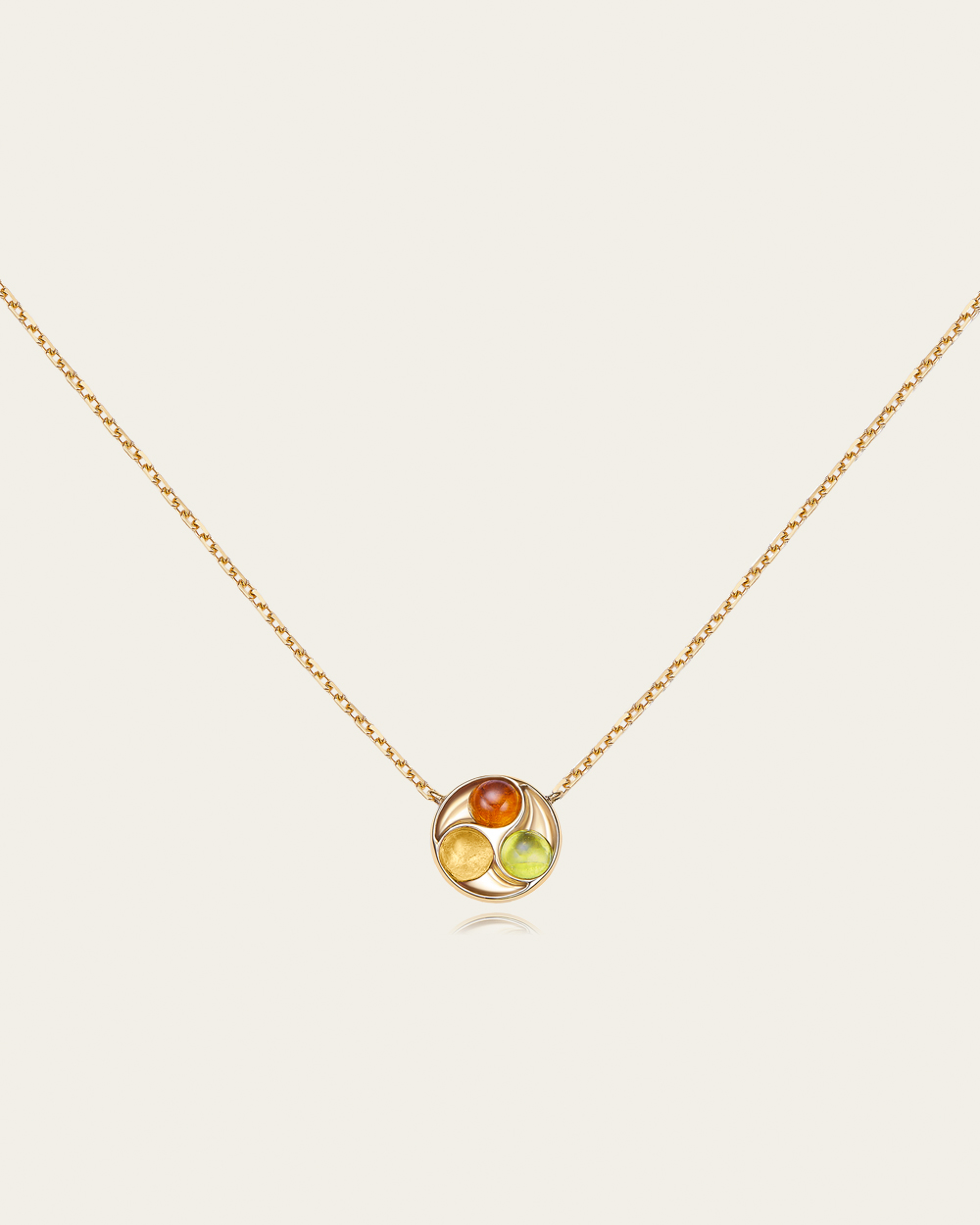 18K GOLD FIVE ELEMENTS NECKLACE - kifinejewelry.com